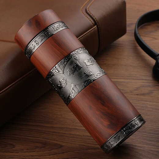 Tanxuange Vatertag lila Ton-Tee Tasse für Männer High-End Office Isolierung Cup Custom Gifting STRAPIER für Älteste klassische Mahagoni-Getreide (High-End-Geschenkbox)