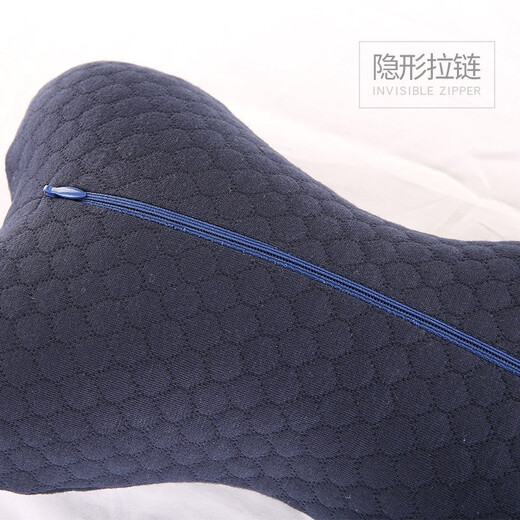 Jiuxiao Thai natural latex bone pillow, office car cervical spine pillow, car chair headrest, lilac purple-natural core 30*20*10cm