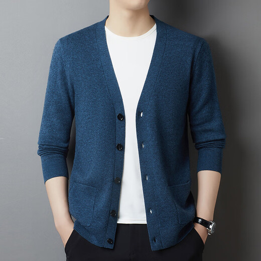 DVW International Men's Wear Brand Men's Wool V-Neck Cardigan 2025 Autumn New Pure Wool Warm Sweater Jacket High-End Camel XL 180 Suitable for 150-165 Jin Jin equals 0.5 kg