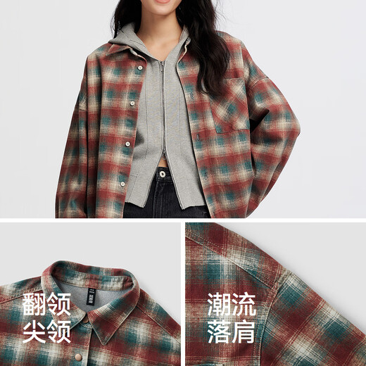 Semir Senrou Denim | Shopping mall same style denim women's mid-length 2025 autumn oversize shirt 103525105001