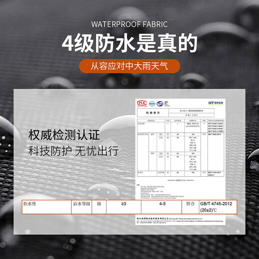 Dances with Wolves Level 4 Waterproof Jacket Men's Exquisite Lined Stand Collar Autumn New Light Business Commuting Jacket Navy L (175)