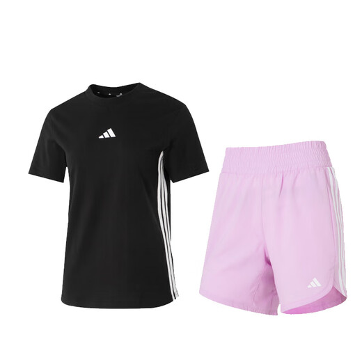 Adidas (adidas) Set de dos piezas para mujeres con un nuevo set/deportes de dos piezas de dos piezas de dos piezas de dos piezas de manga corta