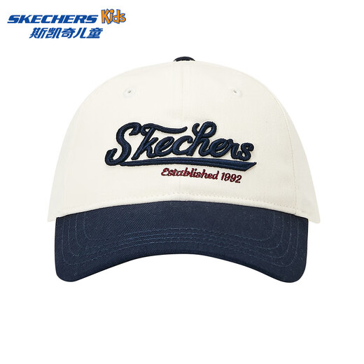 Skechers Skechers children's fashionable baseball cap for boys and girls, universal neutral style contrasting color hat L325K032 navy/002Z 99