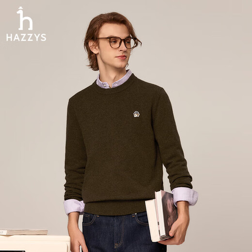 HAZZYS Men's Sweater Puppy Chapter Cardigan Men's ABYZD0BCI24 Khaki KK 175/96A48