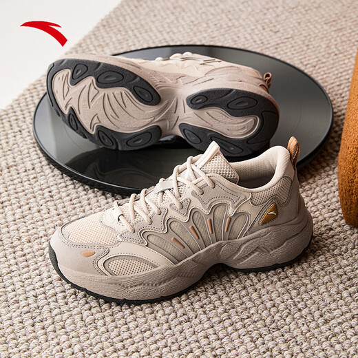 Anta Lin Xiaojun's same style Meteorite 3丨Mesh training shoes, comfortable retro dad shoes sneakers 112538851 Men's style mud sand gray/iron man gray/light brown 6 36 (female)/40 (male)