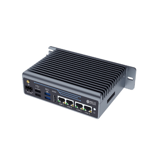 研勤工控无风扇迷你工控机N97四核处理器4网口双串双显工控主机 N97 N97/8G/1T固态硬盘