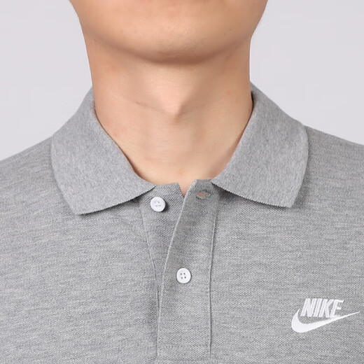 Nike (Nike) Olo Camisa Lapa de manga corta Fitness casual para hombres de algodón de algodón puro bordado Top Camiseta deportiva FN3895-010 Algodón puro S 100-120Jin [Jin equivale a 0.5 kg]