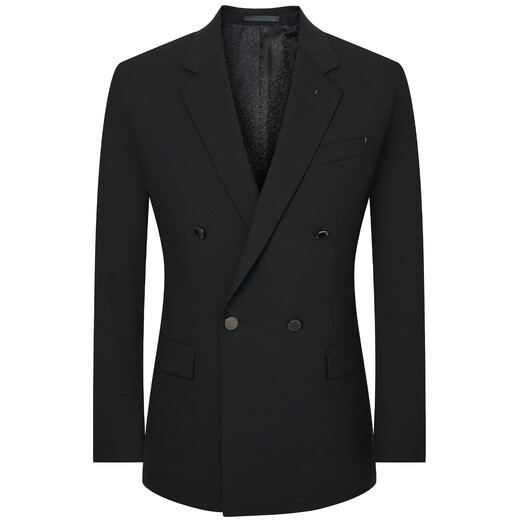 Angel Bird Suit Men's Australian Wool/First Suit in Life Fashionable Urban Workplace Suit and Pants Suit Black 46 A(170/92)/Please note waist or trousers