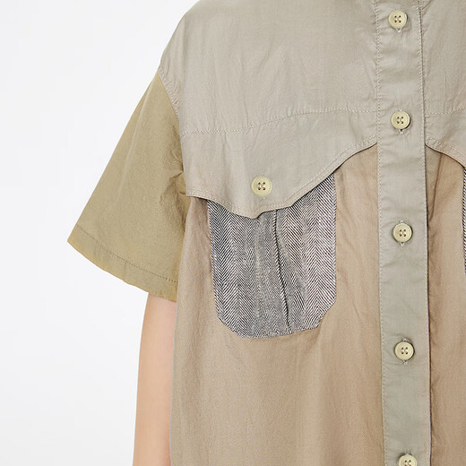 Jnby by JNBY New Jiangnan Buyi children's short-sleeved shirt summer 1P5210410 053/light gray 140cm