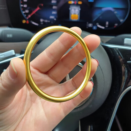 Laohuangxiang gold silver-wrapped bracelet for women, ancient method inheritance gold 9999 pure gold ring gold bracelet solid unchanged 5mm 57 ring mouth