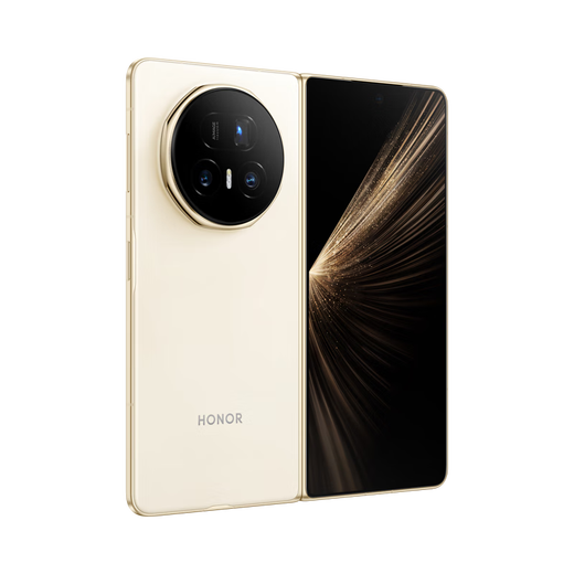 Honor Magic V5 9mm thin and light long battery life Qinghai Lake blade battery new 5G folding screen mobile phone warm white 12GB+256GB