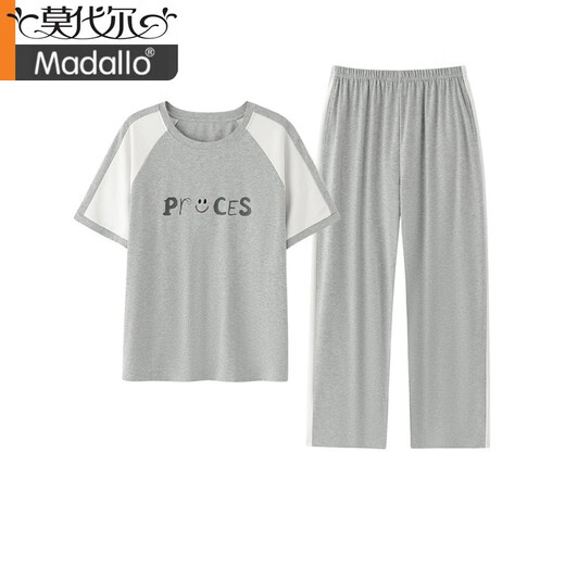 莫代尔女士短袖纯棉睡衣套装夏季长裤家居服韩版薄款可外穿夏天卡通 Y9712 M (建议75-95斤)