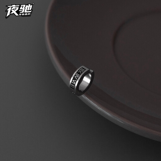 Yechi titanium steel non-pierced earrings niche design ear clips for boys, simple and versatile earrings, round earrings, Hong Kong style ear bone clips, a pair of non-pierced Roman numeral ear clips