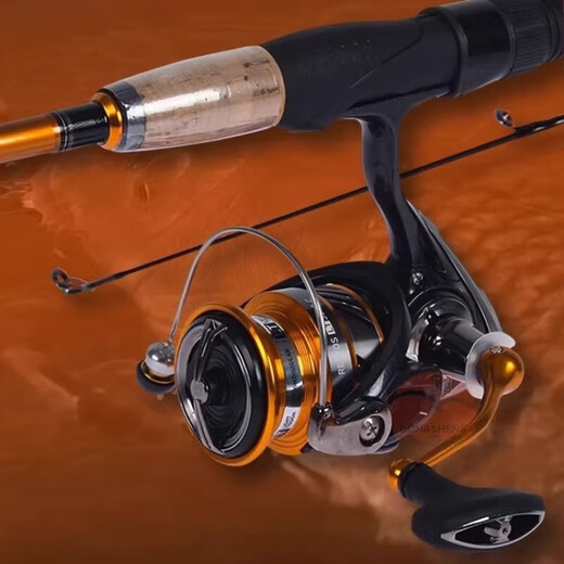 DaiWA Luya rod set new style fishing ridge-mouthed bass full set far-distance casting and wide-used sea fishing boat fishing rod top ten brands 2.14m 702M+ left-hand water drop wheel set
