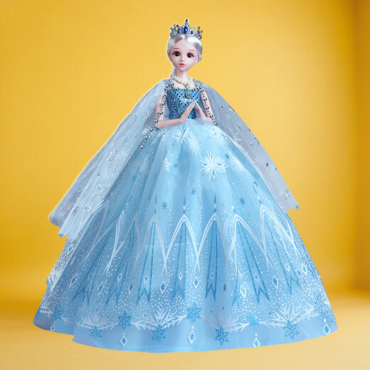Xiaowu Simulation 60cm Extra Large Little Girl Toy Elsa Elsa Princess Dress Up Doll Doll Birthday Gift