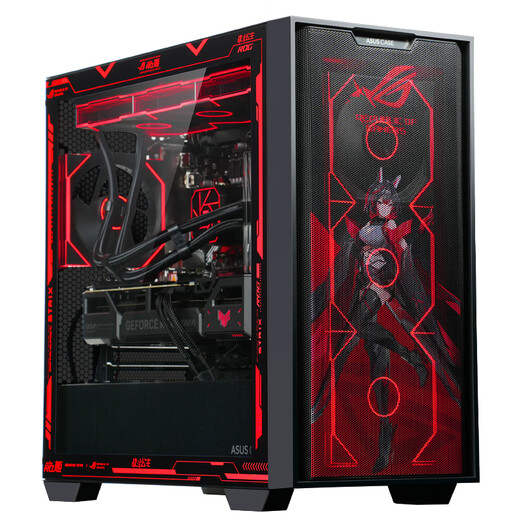 ASUS ROG family bucket Intel i7 high-end e-sports RTX5070Ti/5080 Delta CSGO fearless contract live game assembly computer host DIY assembly machine 14700KF + ASUS RTX5070 + 360 water cooling
