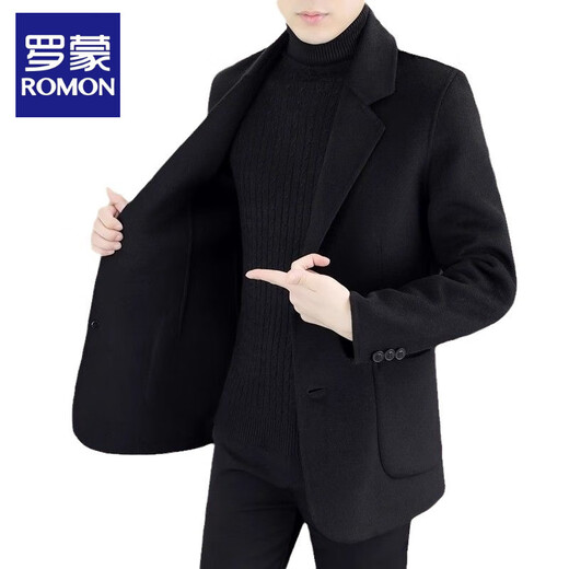 ROMON Men's Casual Suit Jacket Men's 2025 Spring, Autumn and Winter New Style Young and Middle-aged Slim Suit Top Single Jacket Gray XL Recommended 130-150 Jin Jin equals 0.5 kg