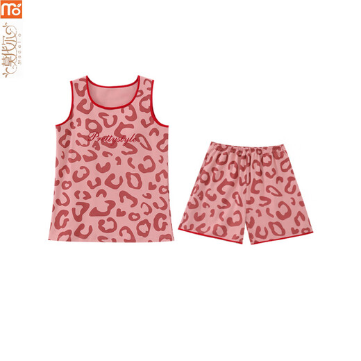 Pijama modal para mujeres en el verano 2025 Nuevo chaleco sin mangas conjunto de gran tamaño con almohadilla de cofre Integrada para desgaste externo Versión coreana FY9855 m (recomendado 75-95Jin [Jin es igual a 0.5 kg])