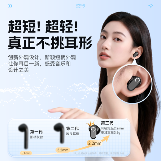 Suoying 2025 new model | Beijing Pei next-day delivery Bluetooth headset in-ear true wireless noise reduction ultra-long battery life large battery super sound quality sports running game compact and universal skin color HD call | dual-core Bluetooth 5.4 suitable for Huawei vivo Xiaomi Honor Apple oppo