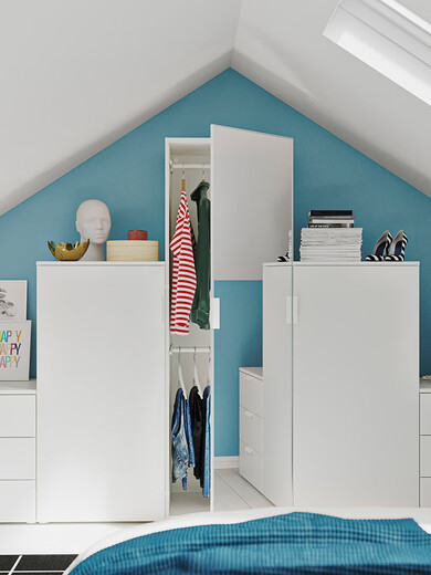 IKEA (IKEA) SMASTAD Wardrobe Children's Large Storage Wardrobe Matching Adjustable Clothes Hanging Rod White Adjustable Clothes Hanging Rod 60-100cm