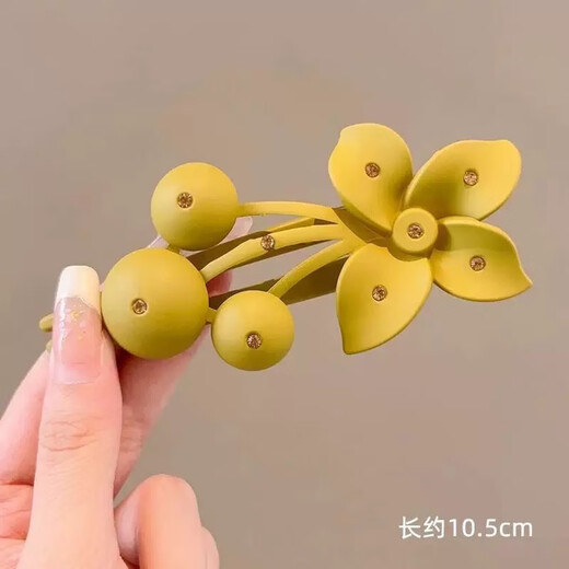 Bai Shilin cherry flower hair headband for women on the back of the head 2025 new high-end and high-end sense large size age-reducing elegant one-word gripper purple