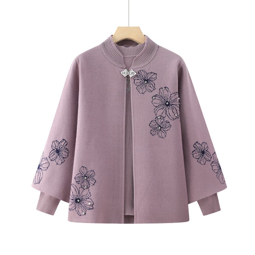 Fengxiao middle-aged and elderly grandma's autumn sweater two-piece set autumn and winter mother's top 60-70 years old fashionable old lady clothes
