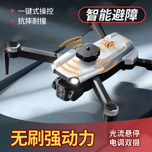 DJI Red S119 UAV sans balais pour éviter les obstacles sur quatre côtés Avion télécommandé pour enfants Positionnement du flux optique Photographie aérienne HD Quadcopter Moteur sans balais noir/Évitement d'obstacles sur quatre côtés/Lumière Version électrique unique Pas de batterie de secours