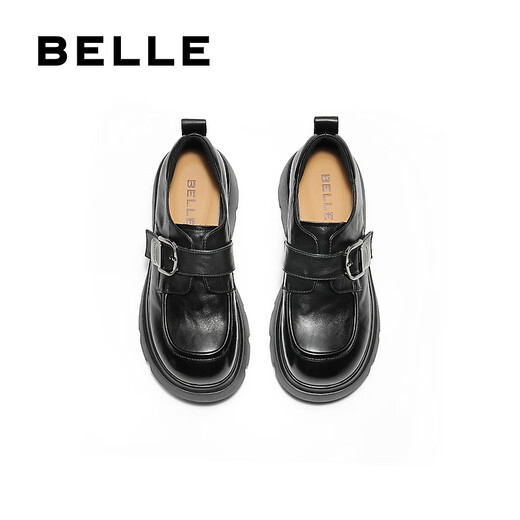 Belle Zhang Linghe recommends black loafers for women, shopping mall style cowhide thick-soled jk shoes E1Z1DCM5 black 38 (240mm)