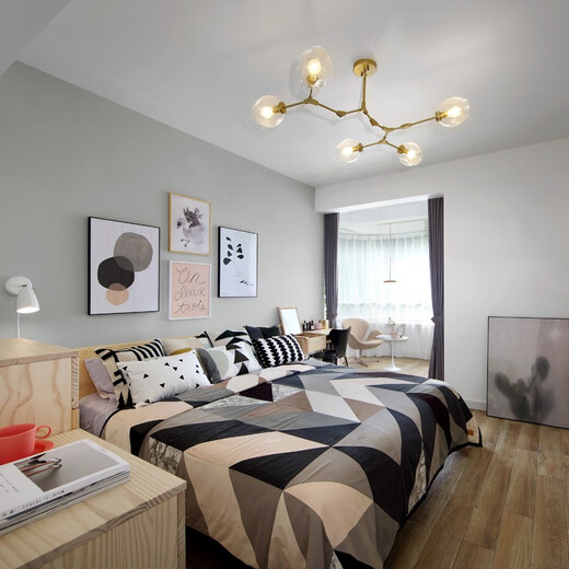 Huameile rough house interior decoration company all-inclusive design renderings simple modern whole house three-bedroom decoration reservation fee