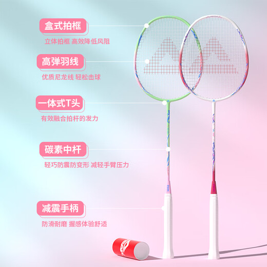 匹克羽毛球拍对拍套装超轻碳素拍防断线耐打训练比赛成人学生