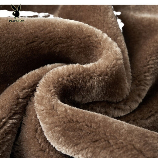 Playboy (PLAYBOY) Dad Winter Genuine Leather Jacket Men's 2025 Velvet Thickened Middle-aged and Elderly New Warm Leather Jacket Men Black 3XL