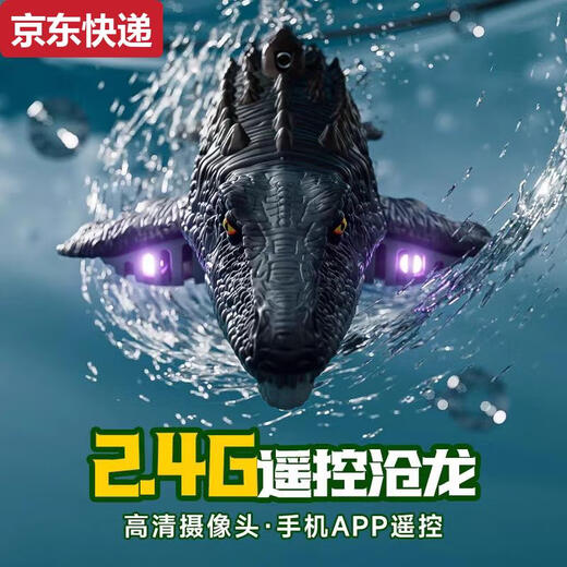 接运猫儿童男孩遥控小船玩具可下水模型沧龙恐龙潜水艇水上快艇电动鲨鱼 摄像款大白鲨-8k摄像版喷水+仿生 模块锂电*4续航120分钟+送遥控电