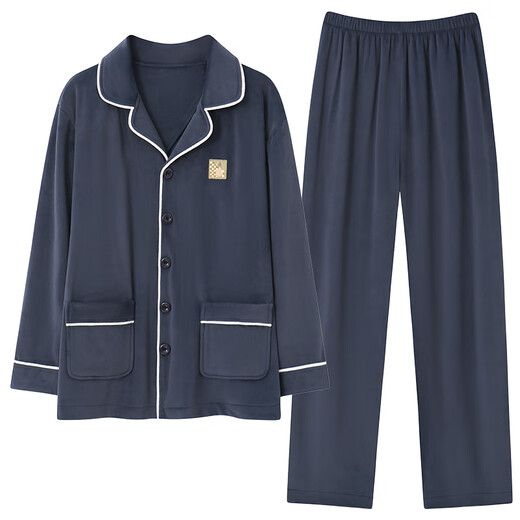 Urban Beauty Island Fleece Ehepaar Pyjamas Herbst und Winter Frauen langärmelte Strickjacken Heimkleidung verdickte warme Anzug Männer G@x9216_island Fleecepaar Pyjamas Set m _women's Style