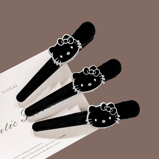 Xuju HelloKitty cat hairpin female cute side clip Hello Kitty 2025 new hairpin exquisite and compact hair accessories HelloKitty cat hairpin pair F264