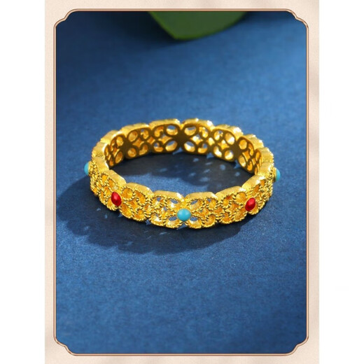 FKP ancient simple filigree enamel ring hollow light luxury ring women's ring as a gift for your girlfriend. The same style as the beautiful number Seven Fat Donglai