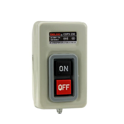 Delixi Electric (DELIXI) power snap switch CDP3-230 17A three-phase motor start stop button control switch BS211B