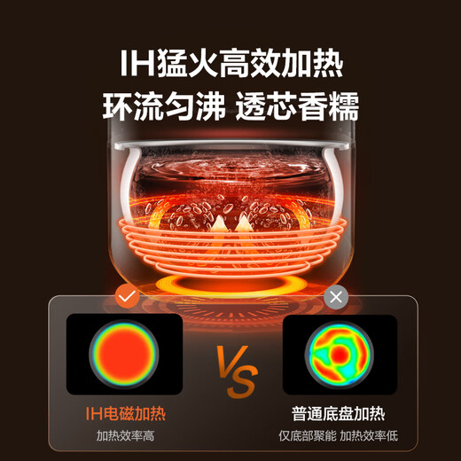 SUPOR rice cooker for 4-5 people with titanium 0 coating large capacity 4 liter low sugar rice cooker IH ball kettle household non-stick stainless steel micro-pressure rice cooker national subsidy SF40HC3974