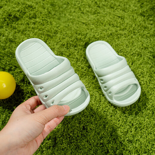LATE TIME children's slippers summer boys and girls bathroom bath non-slip home parent-child slippers indoor home baby slippers green 16 cm inner length 160 suitable for feet about 15cm long