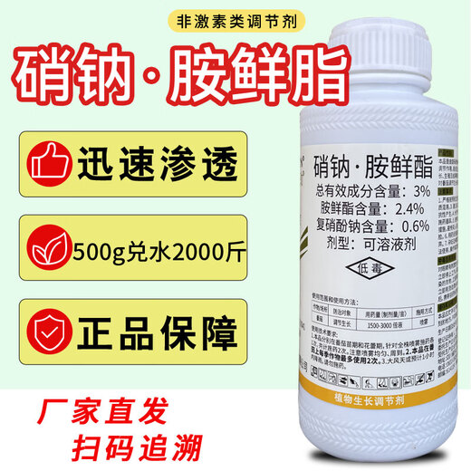 Compound sodium nitrate and amine ester fruit tree wheat growth regulator improves chlorophyll regulation balance and increases yield sodium nitrate and amine ester 500g*1 bottle