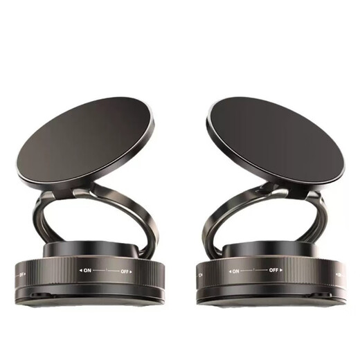 Jishuo vacuum magsafe car mobile phone magnetic holder 2025 new portable multi-functional central control navigation suction cup black