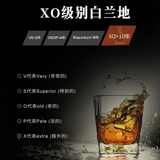 Mushi Prince Xuanshi Danny French original wine imported foreign wine XO brandy 40 degree spirit single bottle 700ML Talleratu 700mL 1 bottle naked bottle