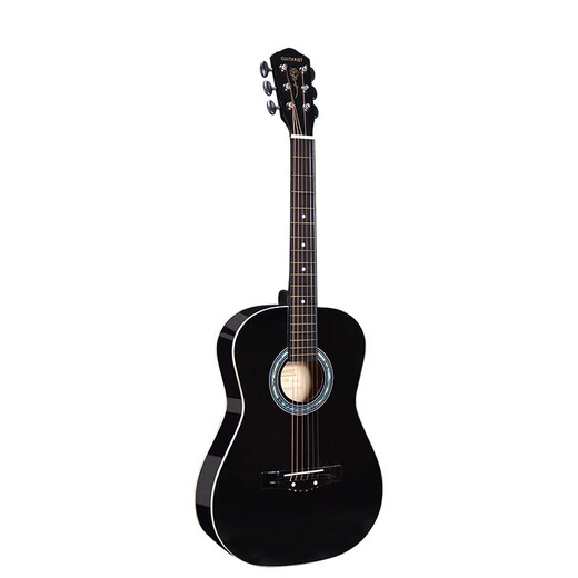 民谣吉他38寸41寸单板尤克里里男女新手初学者入门演奏木吉他 单板亮光38寸黑色+全套