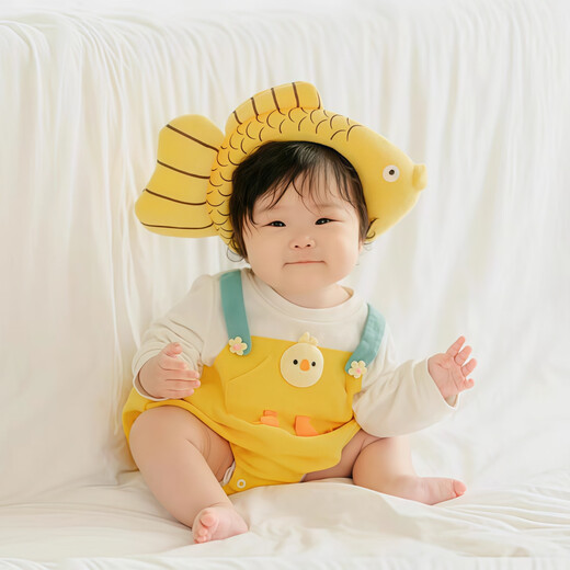 SNQP children's photography photo props ins creative cartoon big goldfish headband cute and cute hundred days hair accessories headband big goldfish headband 1 piece 12*27