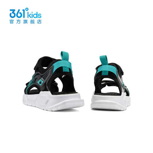 361 Shopping mall same style children's shoes, boys' beach sandals, new summer sandals for older children, carbon black/time green 35