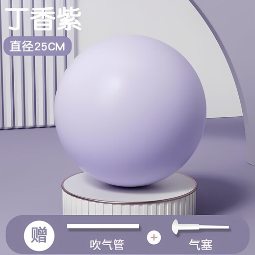 Meikejie Pilates Small Ball 25cm Yoga Ball Pelvic Floor Muscle Ball Training Thickened Explosion-proof Fitness Balance Yoga Ball Buttocks Rose Pink Load Bearing 300Jin Jin is equal to 0.5kg Safety Leg Clamp丨 Pilates Ball/Explosion-Proof Material