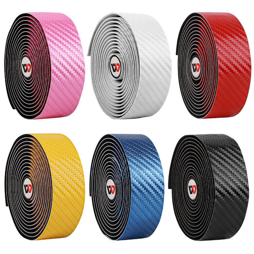 Shantou Lincun road handlebar with straps and curved handlebars non-slip and wear-resistant bicycle wrap handle with bicycle riding equipment black PU carbon pattern non-slip and wear-resistant