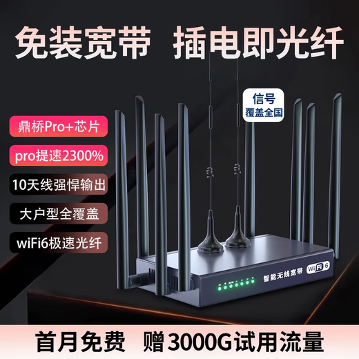 随U行随身wifi无线路由器无线宽带无线网络上网卡免装宽带不拉网线3网通租房农村家用新疆云南西藏可用 鼎桥国芯8天线【十核】