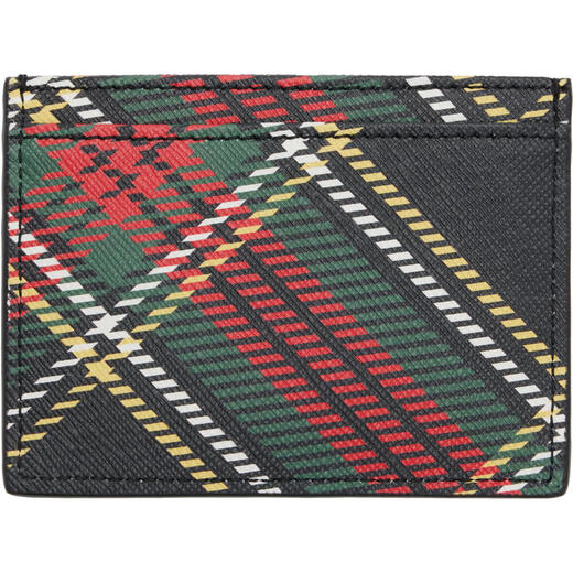 Vivienne Westwood Queen Mother Light Luxury Men's Black FLAT Card Holder Chelsea Tartan One Size