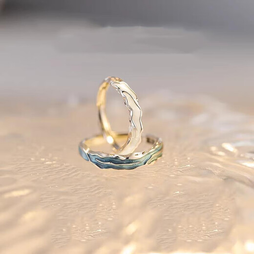 Jianjia Platinum Couple Ring pt950 Platinum Knot Engagement Promise Ring Valentine's Day Birthday Gift for Girlfriend Light Luxury Style-Jianjia Bailu Couple Ring