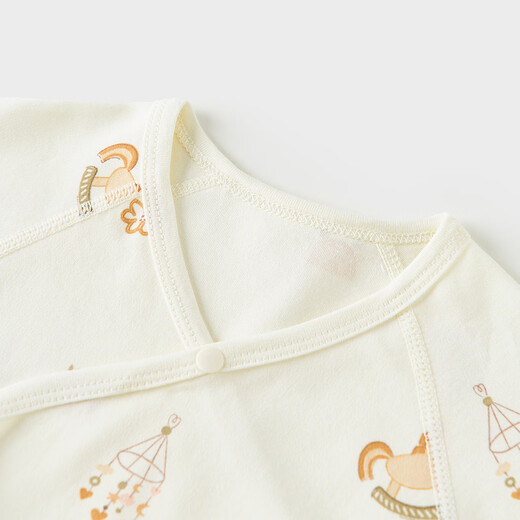 Tongtai (TONGTAI) baby jumpsuit spring and autumn pure cotton newborn clothes newborn baby butterfly romper yellow 52cm